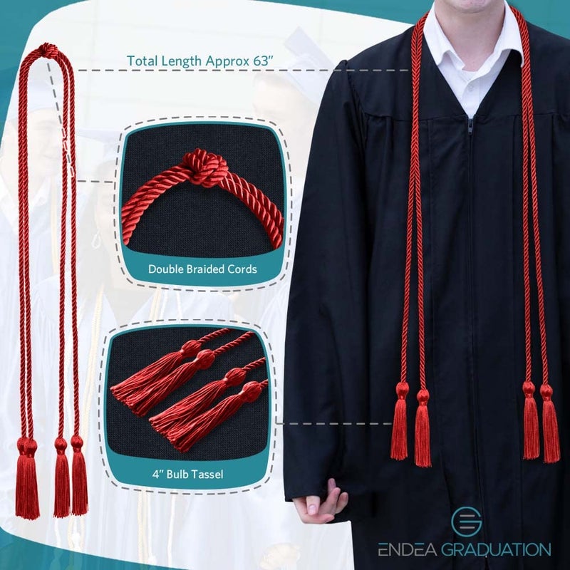 Endea Graduation Double Honor Cord (Red) - Image 3